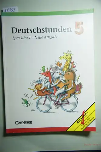 Deutschstunden, Sprachbuch, Neue Ausgabe, neue Rechtschreibung, 5. Schuljahr