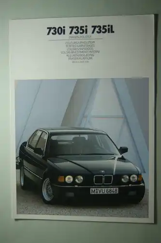 BMW: Farben und Polster BMW 730i 735i 735iL 01/1990