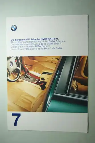 BMW: Farben und Polster für die BMW 7er-Reihe 1997
