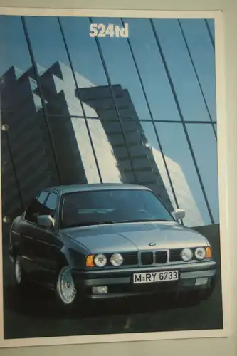 BMW: Prospekt BMW 524 td 1988