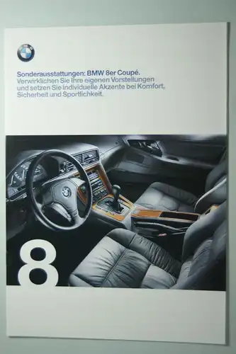 BMW: Prospekt Die BMW 8er Coupes Sonderaustattungen 1998