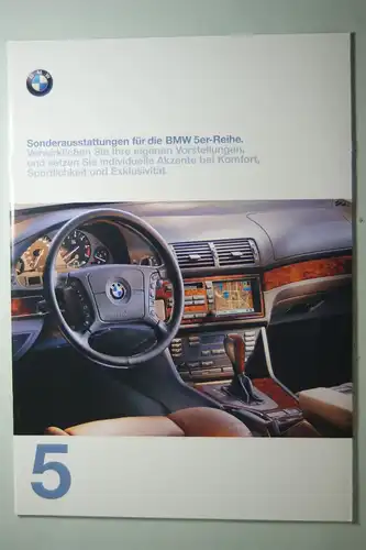 BMW: Prospekt Sonderaustattungen und Farbkarte BMW 5er 01/1997
