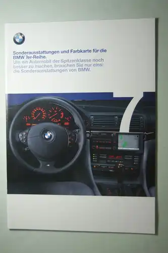 BMW: Sonderaustattungen und Farbkarte für die BMW 7er-Reihe 1998