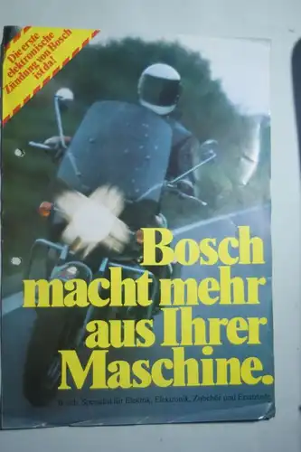 Bosch: Faltblatt Bosch elektronische Zündung für Motorräder 1976