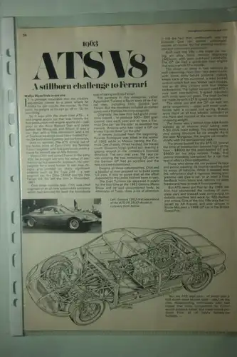 Classic Cars: Artikel aus Classic Cars 04/1977 ATS V8 1963