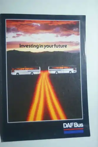 DAF: Faltblatt DAF Bus aus den 1980igern