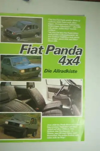 Fiat: Infoblatt Fiat Panda 4x4 aus den 1980igern