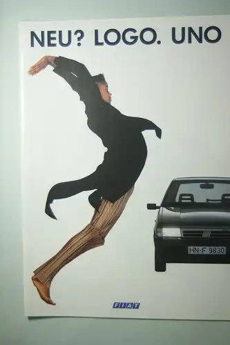 Fiat: Prospekt Fiat Logo. Uno aus den 1980igern