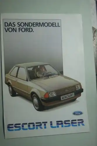 Ford: Faltblatt Ford Escort Laser aus den 1980igern