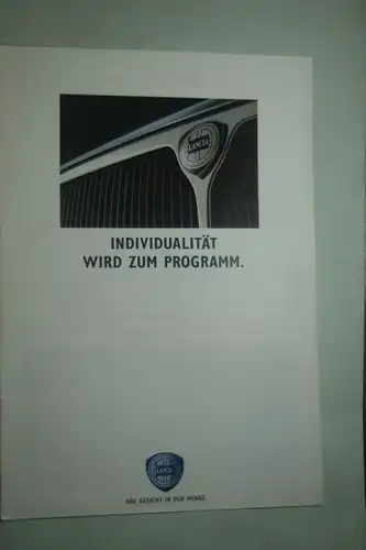 Lancia: Prospekt Lancia Individualität wird zum Programm 1991