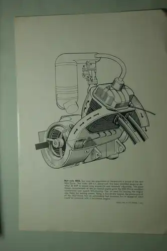 NSU: Schnittzeichnung Kühlung Motor NSU Prinz (Prince) aus den 1960igern