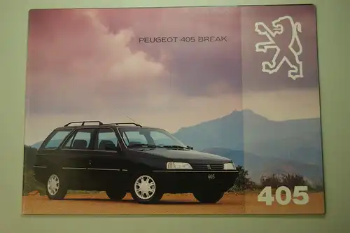Peugeot: Prospekt Peugeot 405 break querformat aus den 1990igern