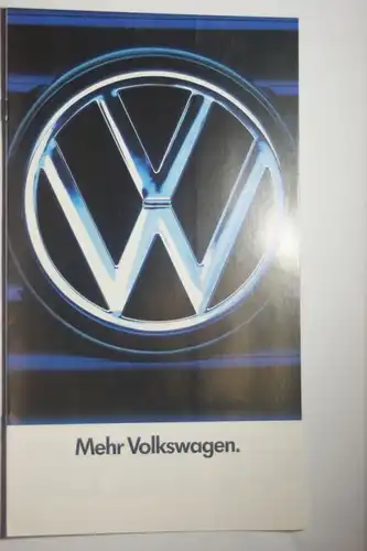 Volkswagen: 8 Seiten Prospekt Mehr Volkswagen 07/1986