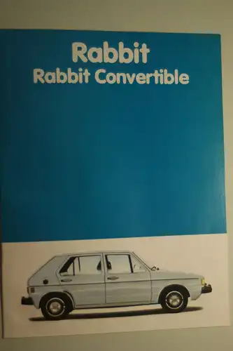 Volkswagen: Prospekt VW Rabbit Convertible USA