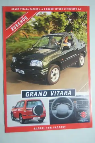 Suzuki: Faltblatt Suzuki Grand Vitara Zubehör 1999