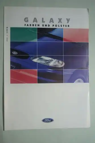 Ford: Faltblatt Ford Galaxy Farben und Polster III/1998
