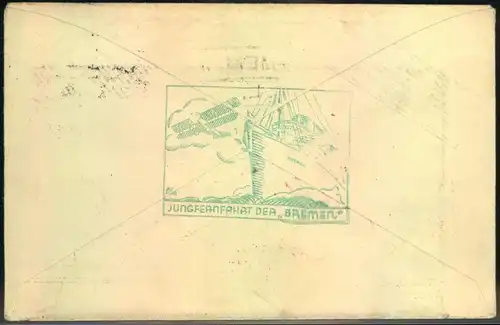 1929, 2.8. Katapultpostbrief ""Erster Flug mit Heinkel D 1717 von Bord des Schnelldampfers ""BREMEN""