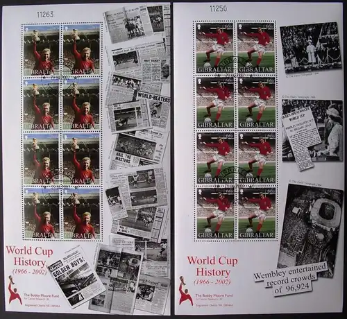 2002, GIBRALTAR, World Cup history souvenir sheets
