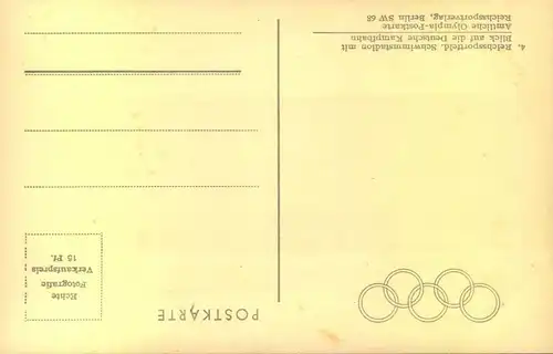 1936, Reichssportfeld, Olympia Schwimmstadion - seltenere AK ungebraucht