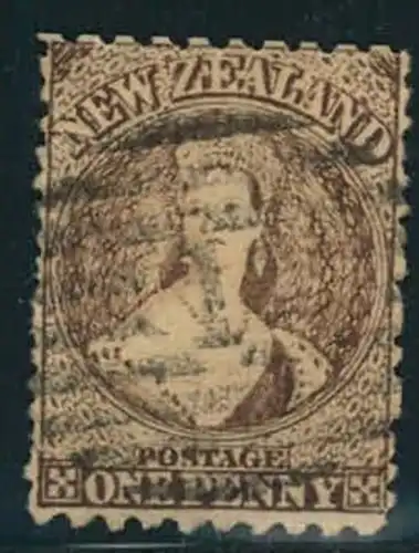 1872, 1 d QV brown without watermark used. (cv  &pound; 190)