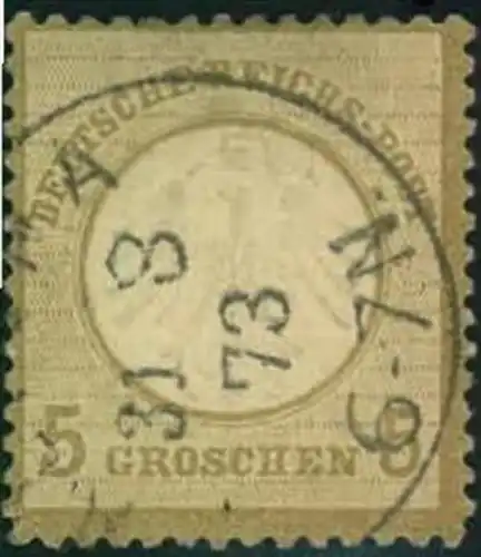 1872, 5 Groschen kleiner Brustschild - Michel 120,-