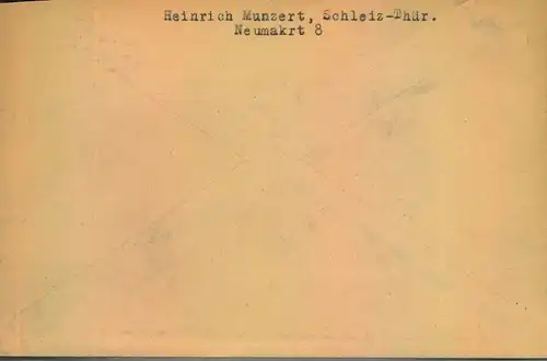 1952, Auslandbrief ab SCHLEIZ MeF, gelocht