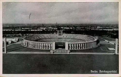 1936, Reichssportfeld  "Deutsche Kampbahn" (Olympiastadion - AK 1942 al Feldpost