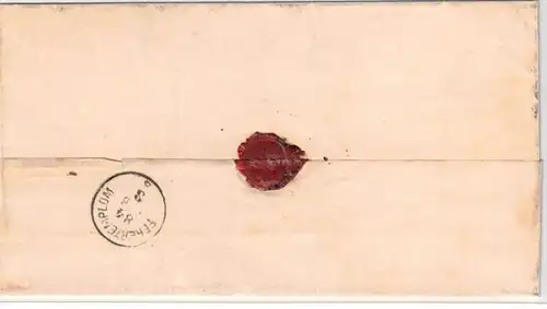 1884, 3 K envelope on domestic letter in FEHERTEMPLOM with arrival on reverse. Fehertemplom is a small serbian town in