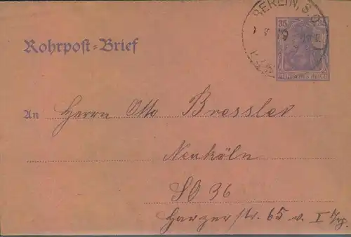 1919, BERLINER POSTGESCHICHTE, Rohpostumschlag, Vordruck
