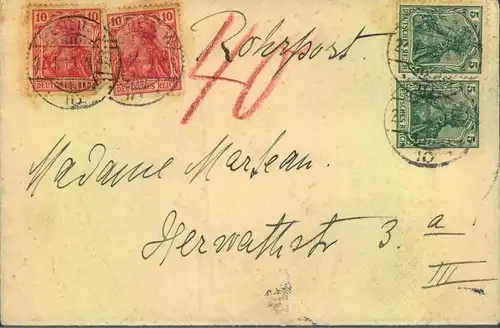 1889, BERLINER POSTGESCHICHTE, Rohrpost Germania