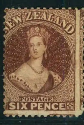 1864/1867, 6 d QV perforated 12 1/2 unused without gum.