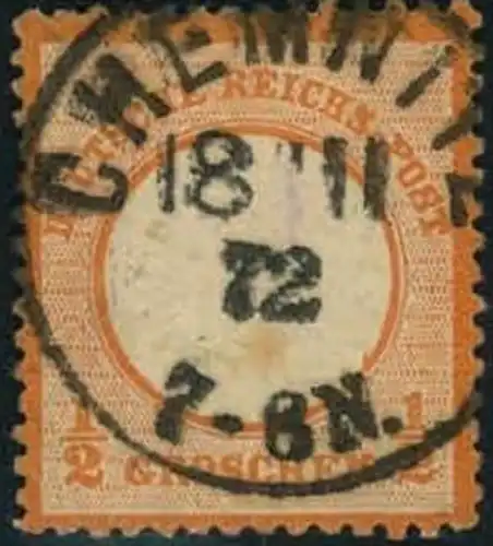 1872, 1/2 Groschen kleiner Brustschild zinnober - CHAMNITZ