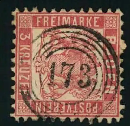 ""173"", STEIBACH auf 3 Kreuzer Wappen
