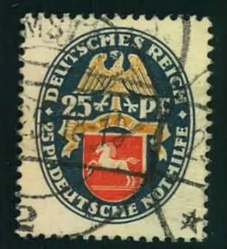 1928, 25 Pfg. Nothilfe gestempelt (65,-)
