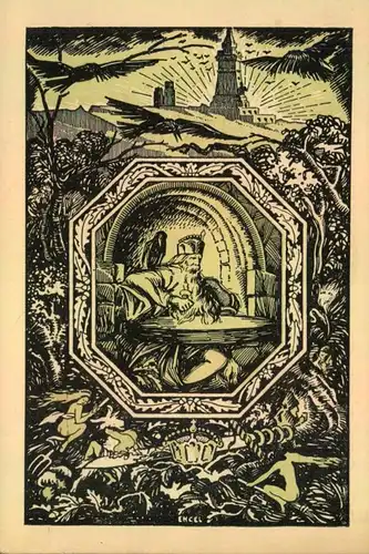 1921, KYFFHÄUSER FLUG, Sonderstempel auf Festpostkarte Frankenhausen