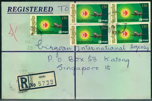 1974, nice multiple franking registered from MIRI