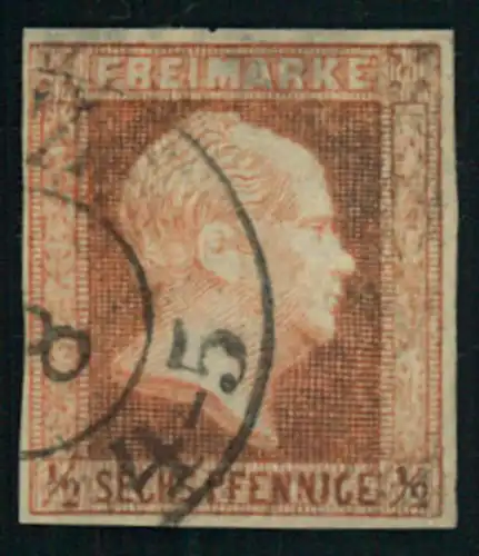 1859, 1/2 Sgr.Friedrich Wilhelm o. Wz, geprüft Flemming BPP