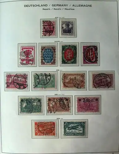 DEUTSCHES REICH 1872/1945, hochwertige Sammlung **/*/o u.a. mit 5 RM REICHSPOST geprüft