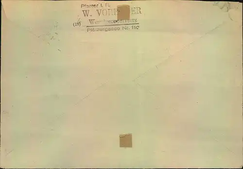 1949, 50 Pfg. U.P.U.auf leicht überfrankiertem Doppelbrief ab WERNIGERODE. Umschlag Mittelfalte.
