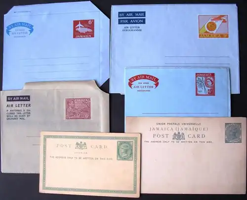 6 better postal stationeries, all unused