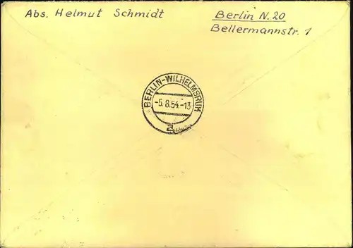 1954, Ortseinschreiben mit 3 Stück Postillion mit Sonderstempel und -R-Zettel der Ausstellung nach Berlin-Rosenthal. Ank