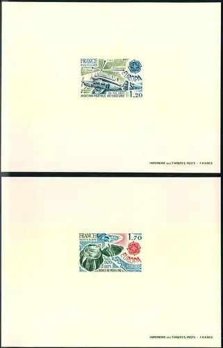 1979, EUROPA  CEPT FRANCE imperforated proof, non dentele, ungezähnte Probe