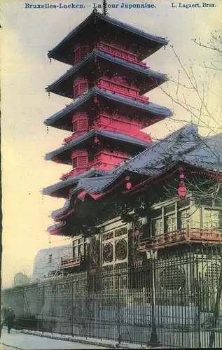 BRUXELLES, Brüssel, "La Tour Japonaise" 1908