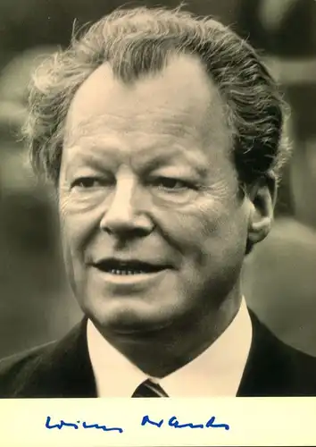 WILLY BRANDT, deutscher Bundeskanzler mit Original Unterschrift