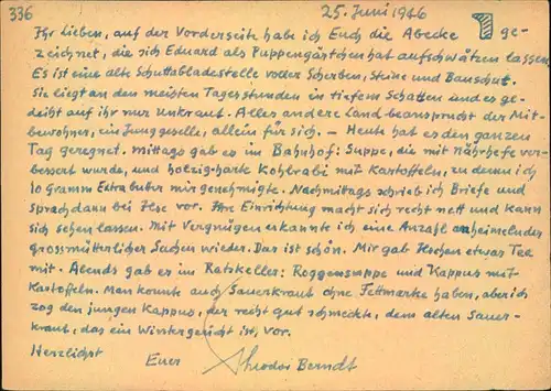 1946, 2-mal 3 Pfg. Dt. Druck als Zusatzfrankatur auf 6 Pfg. Ziffer GSK