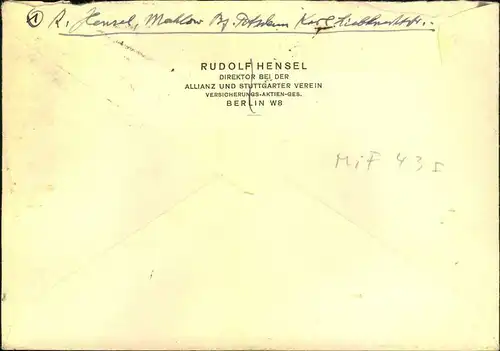 1948, Auslandsbrief mit 20 und 30 Pfg. Netzaufdruck ab BERLIN-LICHTENRADE nach USA.