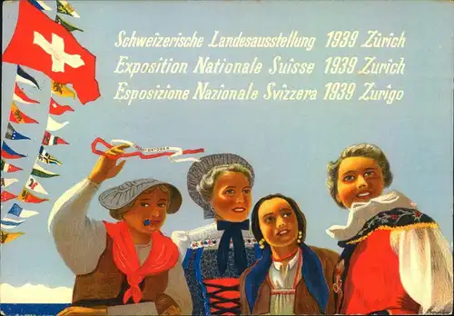 1939, Sonderkarte zur Schweizerischen Landesausstellung mit Sonderstempel