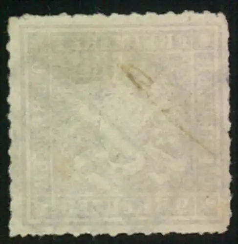 1865, 9 Kreuzer durchstochen gestempelt STUTTGART. Billigst, wahrscheinlich ""b"" Farbe.