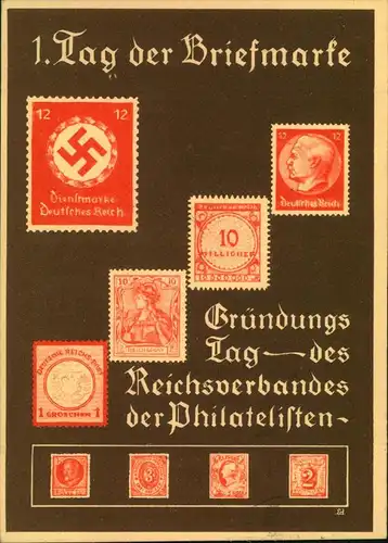 1941, Privatganzsache ""1. Tag der Briefmarke 1936"" mit WHW Zusammendruck und SSt Mainz