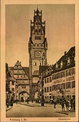 1923, Postkarte ab FREIBURG (BREISGAU) mit rotem ""Gebühr bezahlt-Taxe percue""
